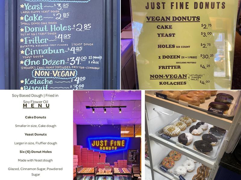 Just Fine Donuts Menu