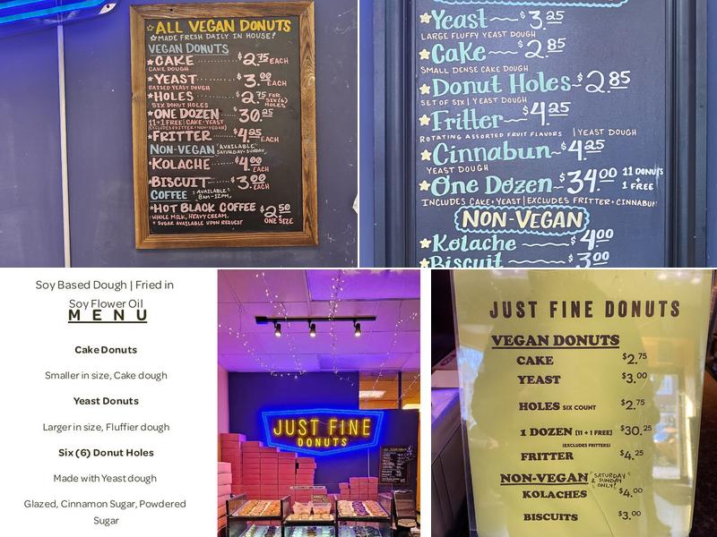 Just Fine Donuts Menu