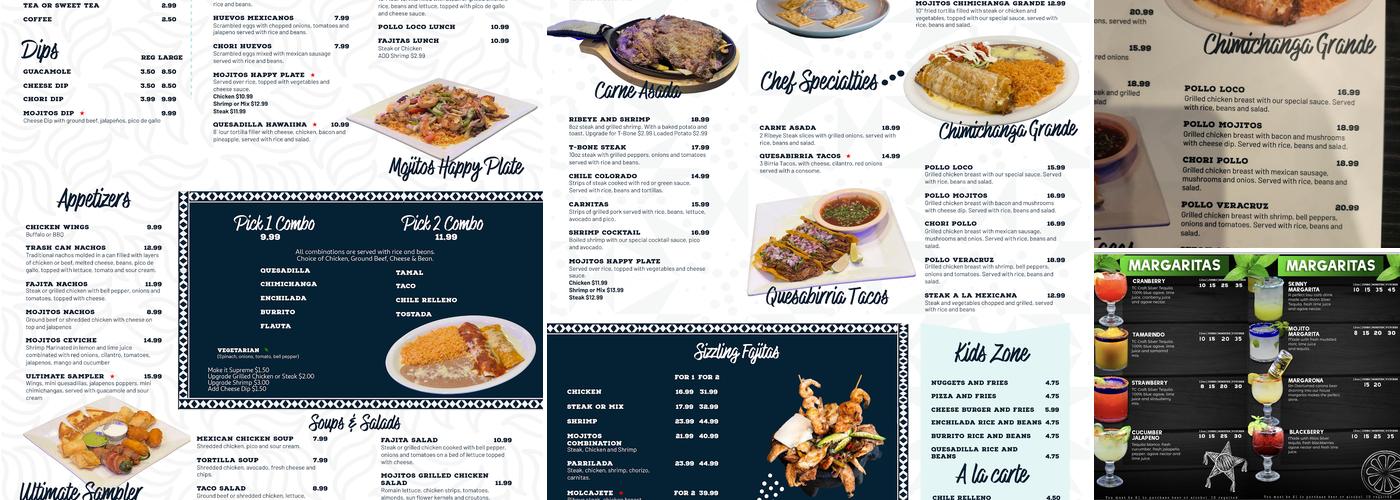 Mojitos Tacos Bar & Grill Menu