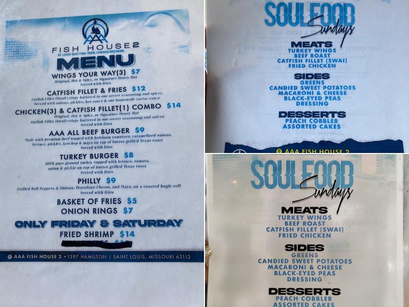 Warehouse West Menu