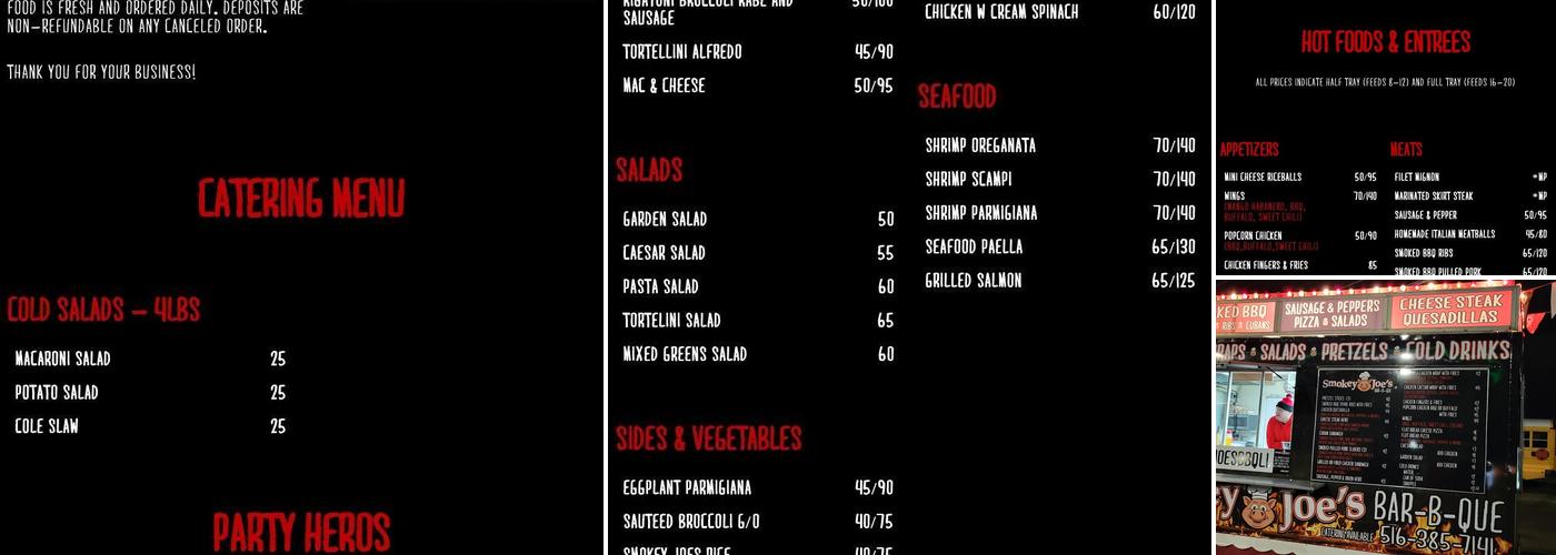 Smokey Joes BBQ Menu