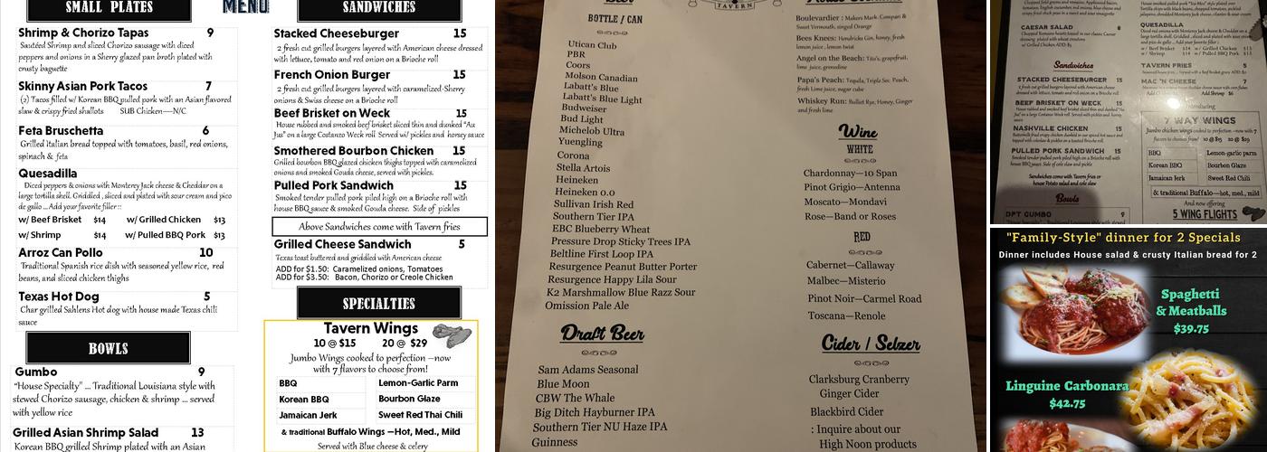 Days Park Tavern Menu