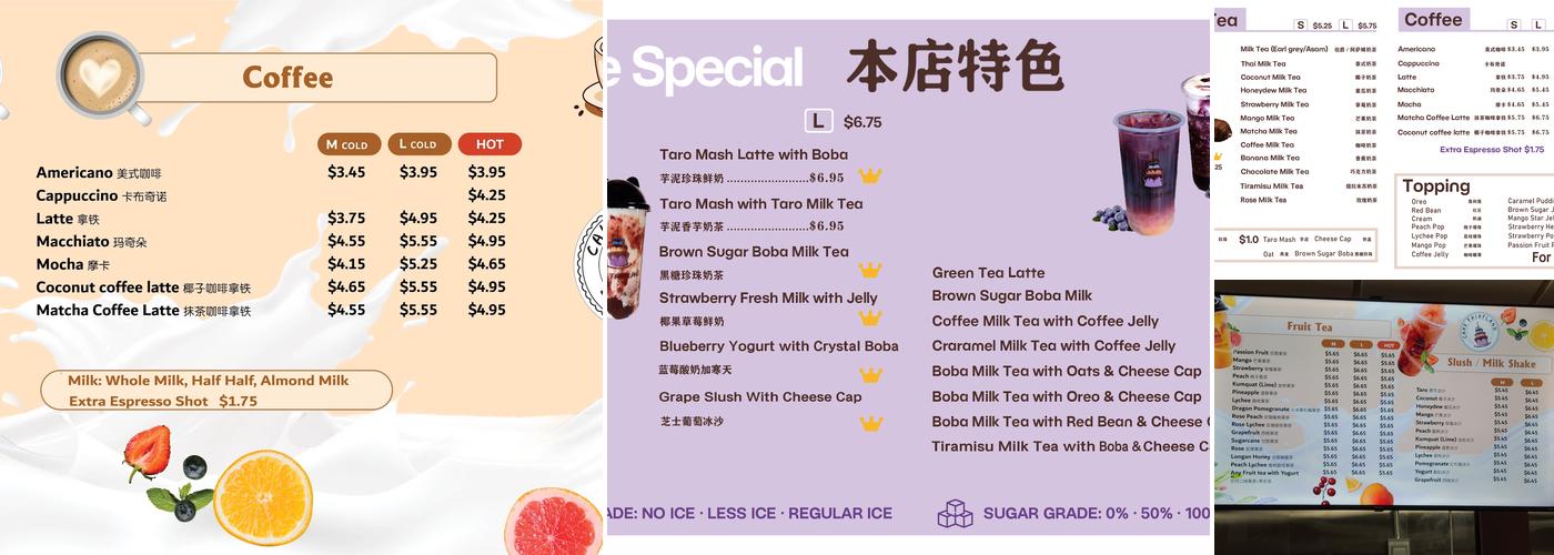 Cake Fairyland Menu
