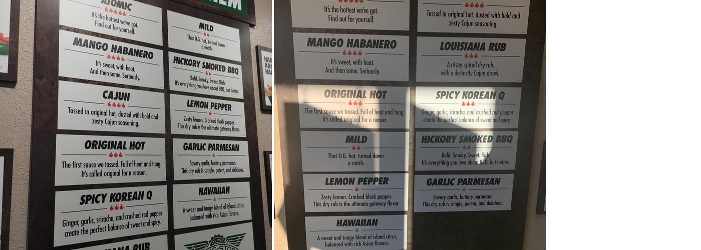 Wingstop Menu