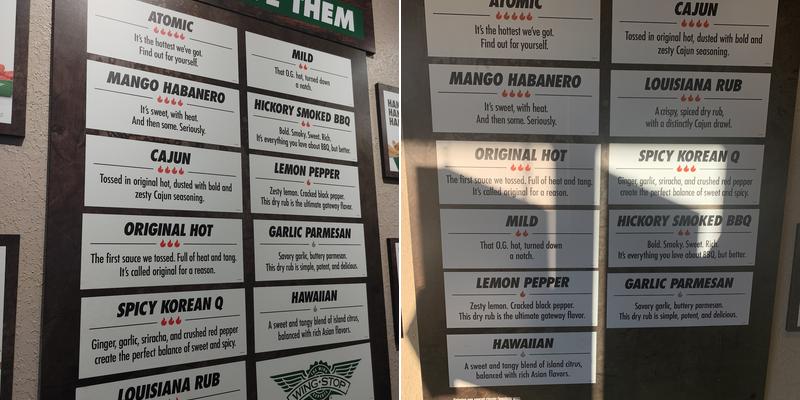 Wingstop Menu