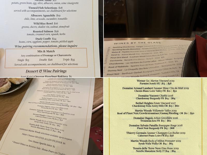 HiFi Wine Bar Menu
