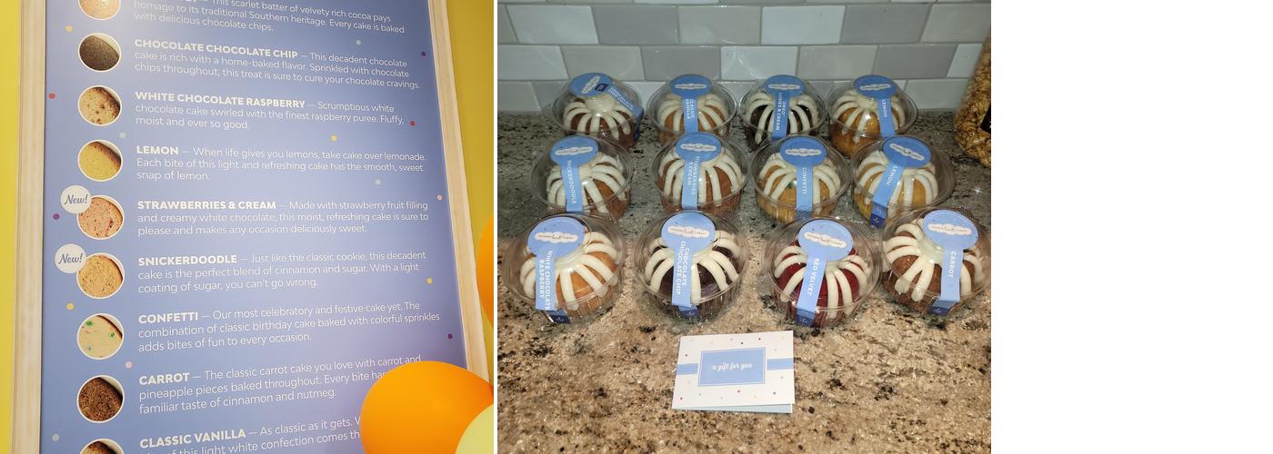 Nothing Bundt Cakes Menu