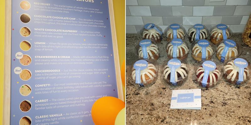 Nothing Bundt Cakes Menu