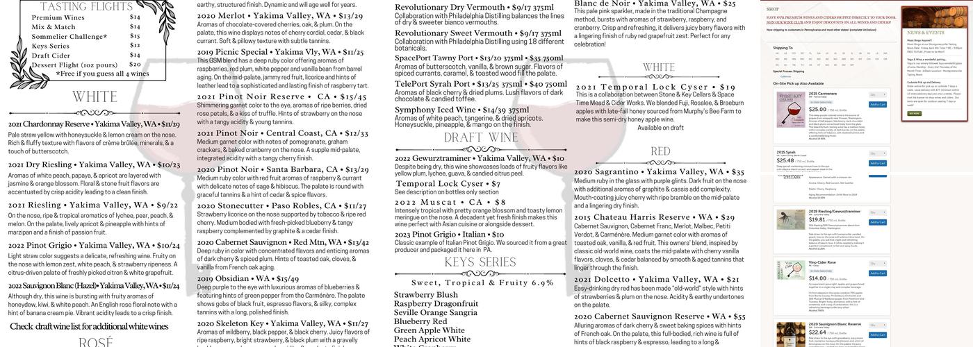 Stone And Key Ambler Menu