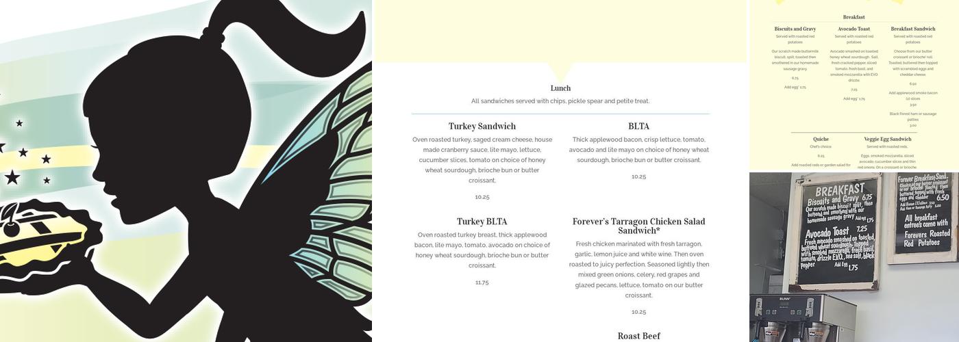 Forevers Bakery Menu