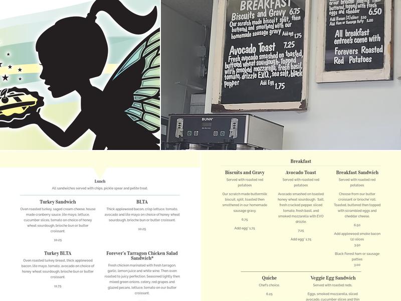 Forevers Bakery Menu