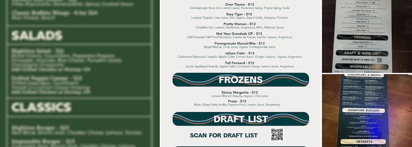 Highline Park Menu