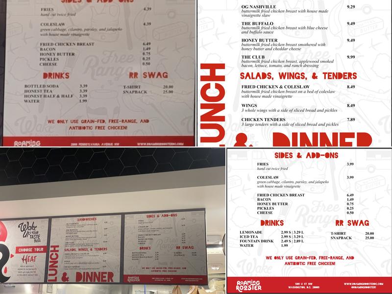 Roaming Rooster - Western Market Menu