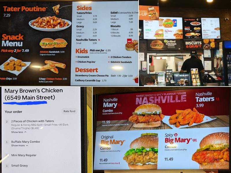 Mary Brown's Chicken Menu