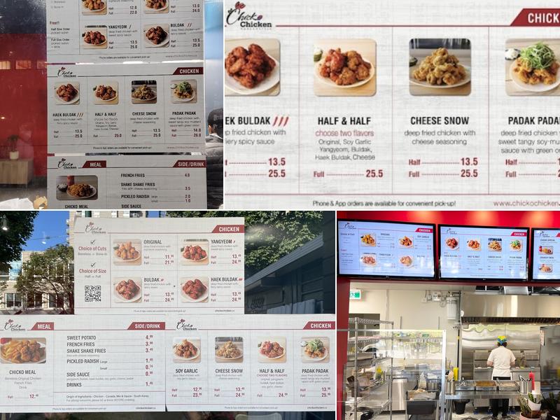 Chicko Chicken Menu