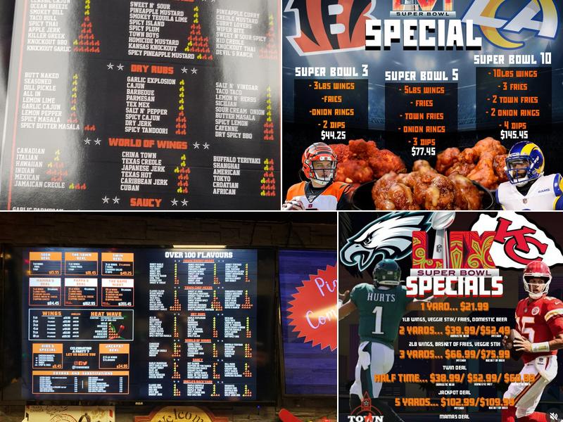 Town Wings Menu