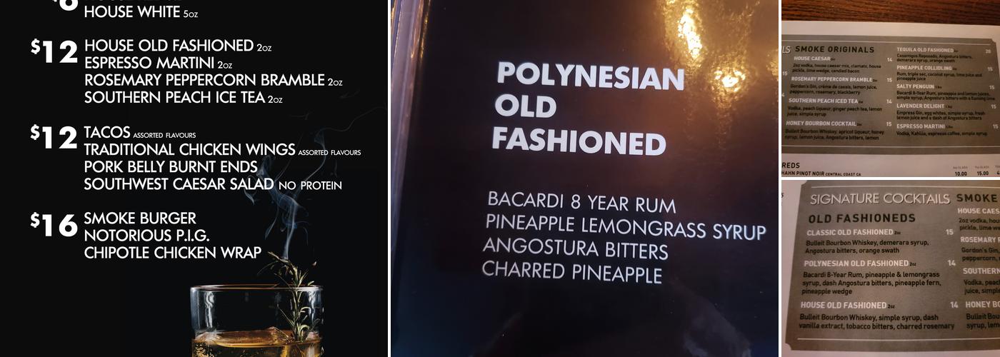 Smoke BBQ Bar Menu