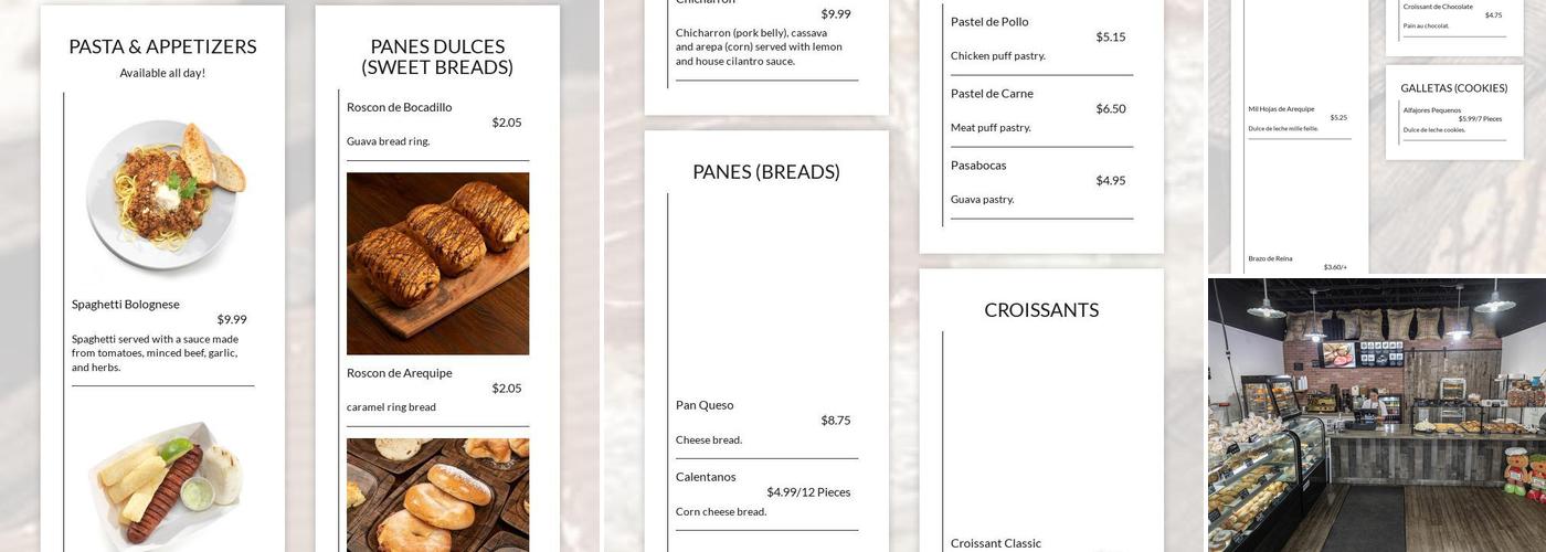 ValSof bakery Menu