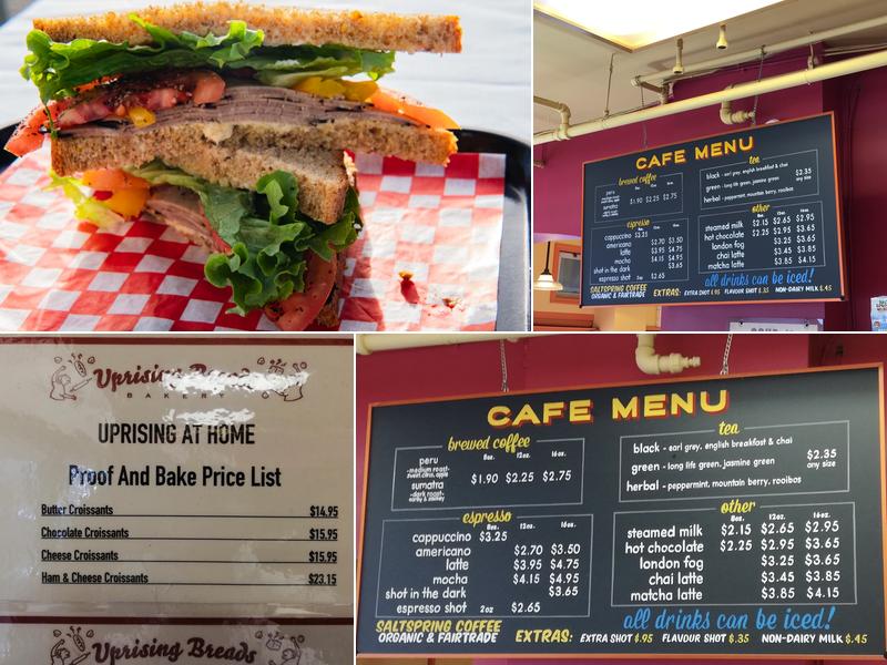 Uprising Breads Bakery Menu