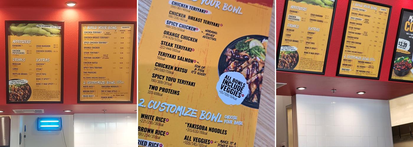 Teriyaki Madness Menu