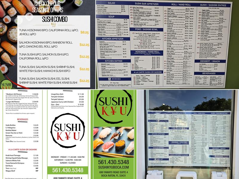 Sushi Kyu Menu