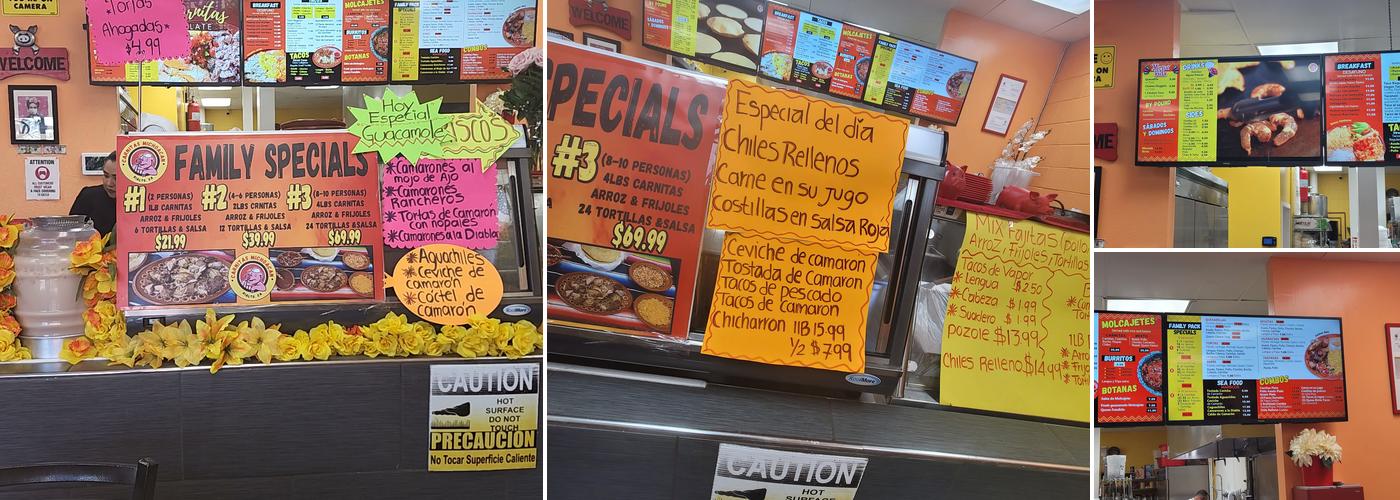 Carnitas Michoacan Menu
