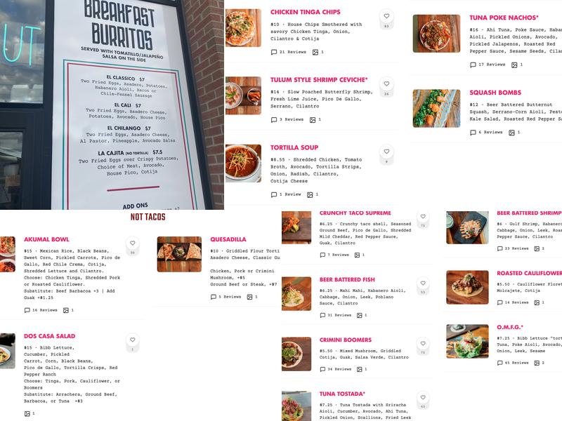 Dos Santos Menu