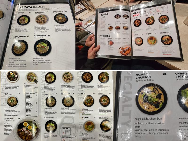 Kenzo Ramen Menu