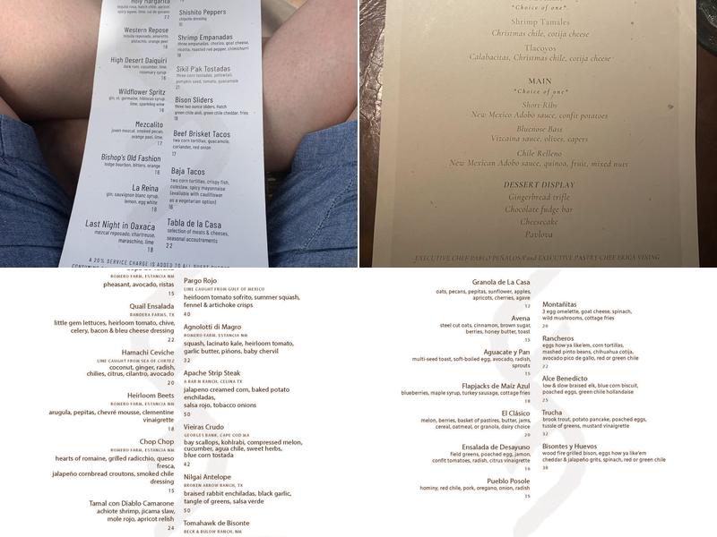 Skyfire Restaurant Menu