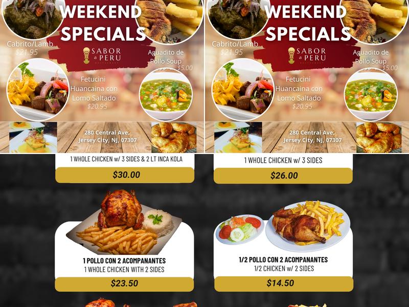 Sabor A Peru Menu