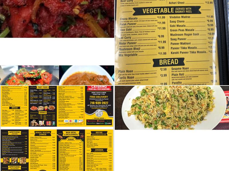 Bengali Restura Menu