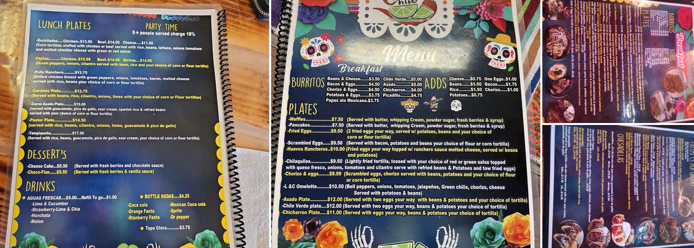 Limon con Chile Menu