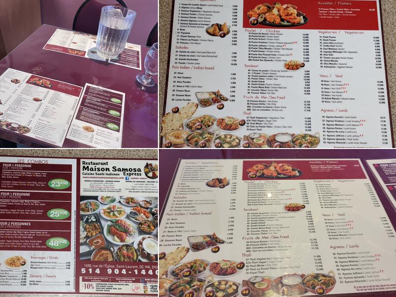 Maison Samosa Express Menu