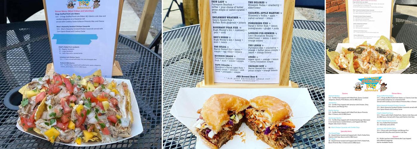 Bill and Robbie's Excellent BBQ Adventure Menu