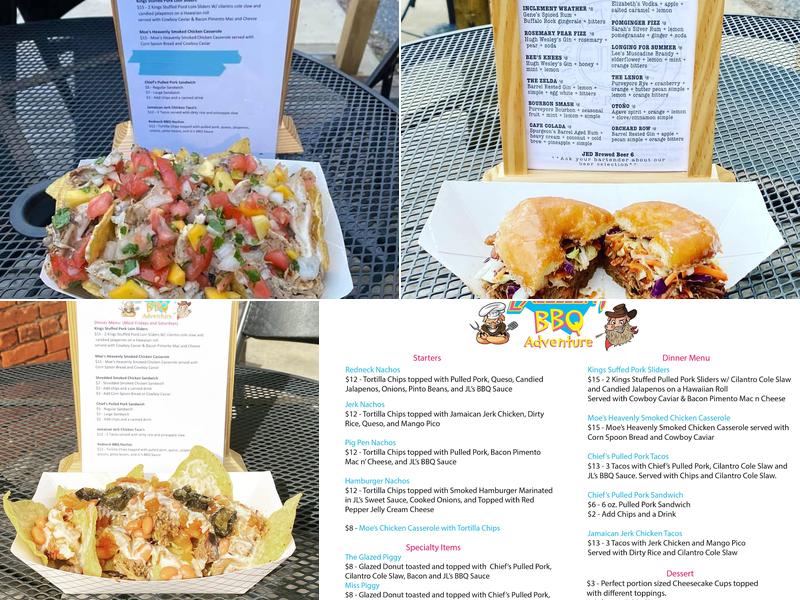 Bill and Robbie's Excellent BBQ Adventure Menu