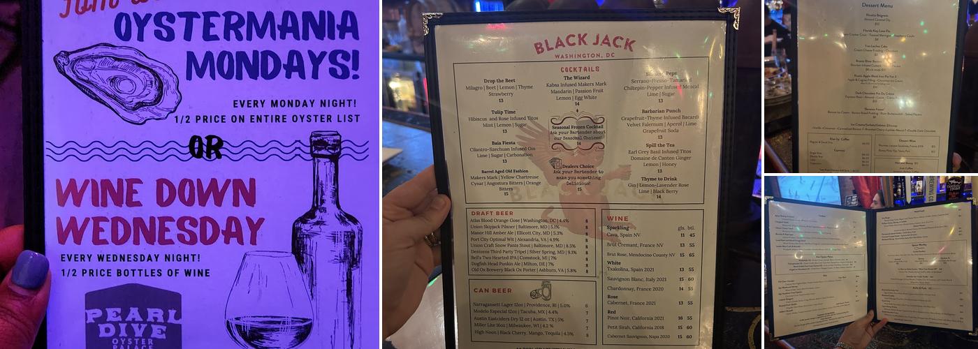 Black Jack Menu