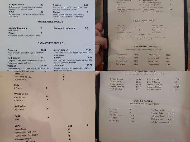 SAN sushi & teriyaki Menu