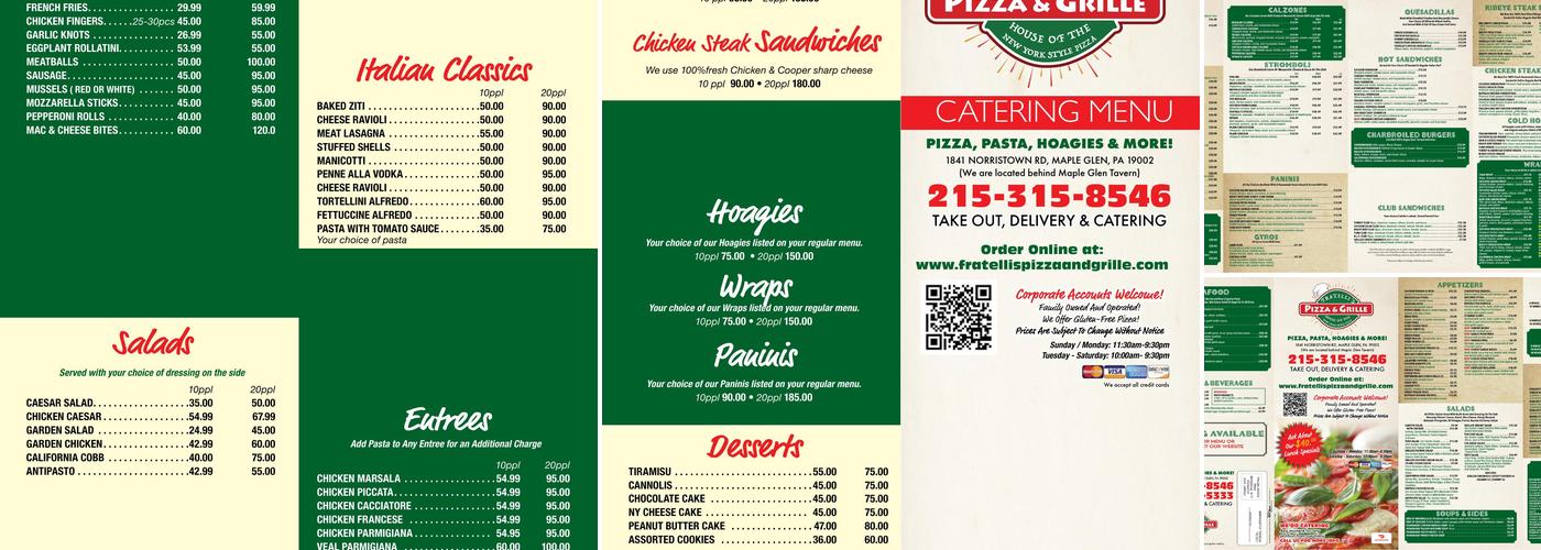 Fratelli’s Pizzería & Grille Menu