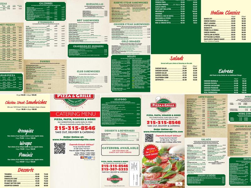 Fratelli’s Pizzería & Grille Menu