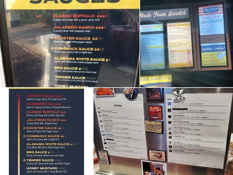 Waldo’s Chicken & Beer Menu