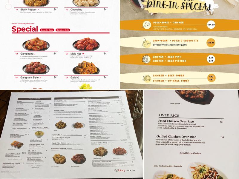 bbq Chicken Menu