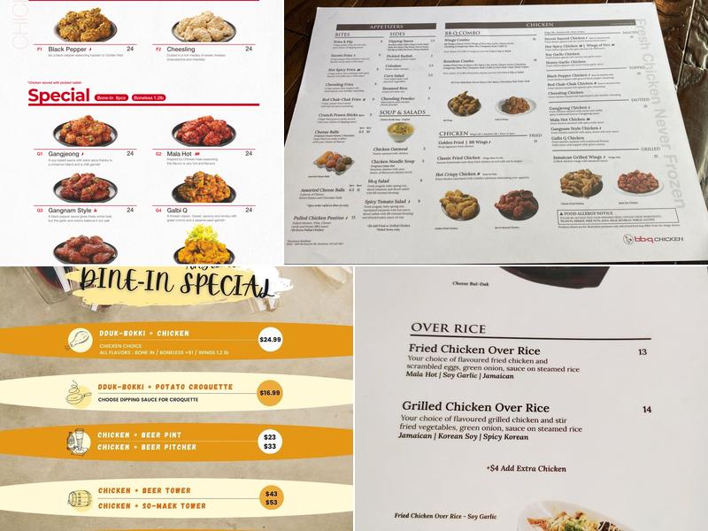bbq Chicken Menu