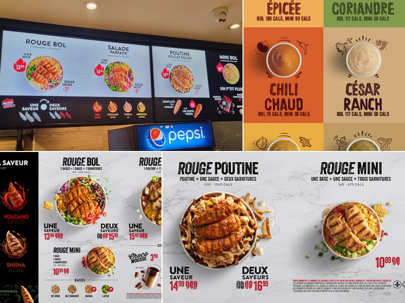 Restaurant Poulet Rouge Complexe Desjardins Menu