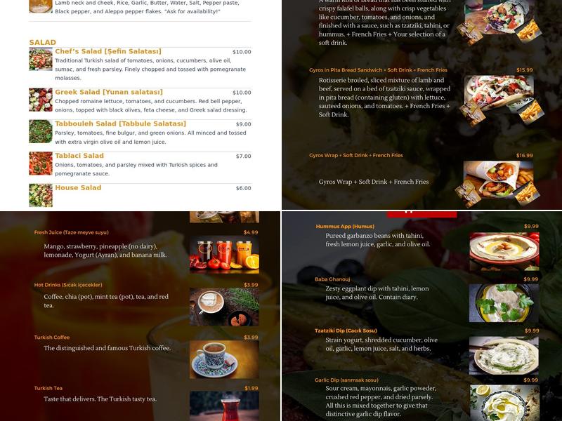 Zaytoon Mediterranean Grill Menu