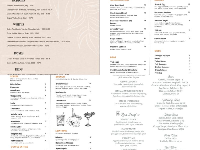 Three Arches Menu