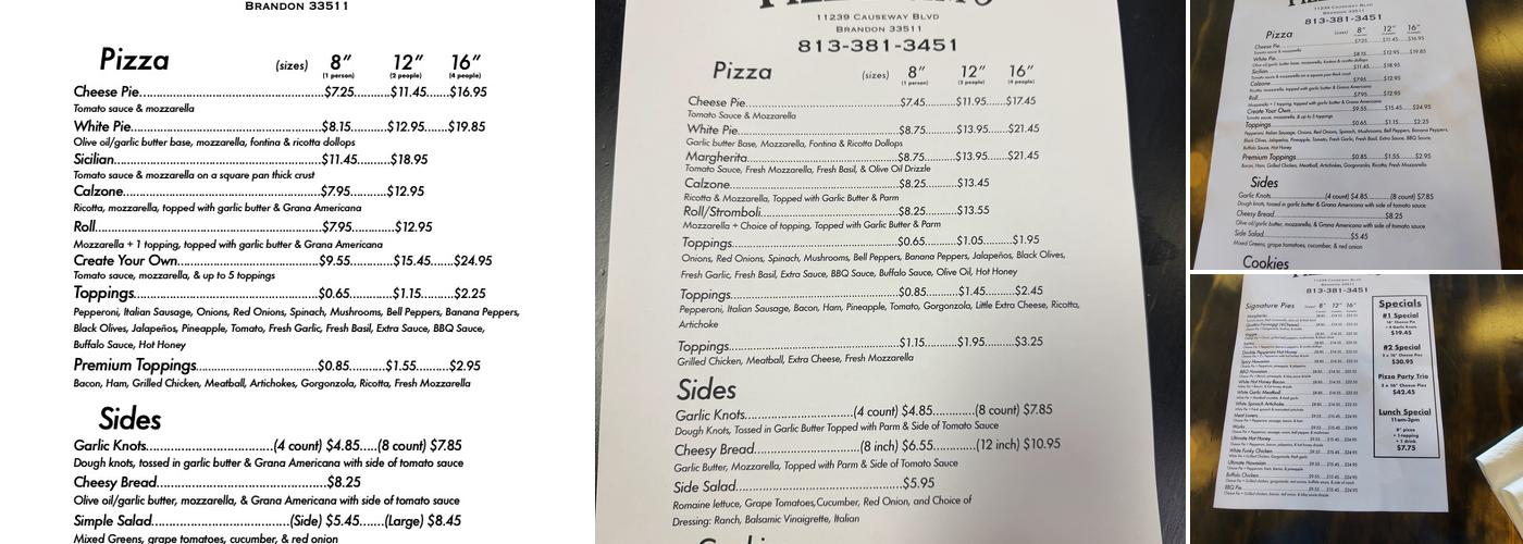 Pizzaissimo Menu
