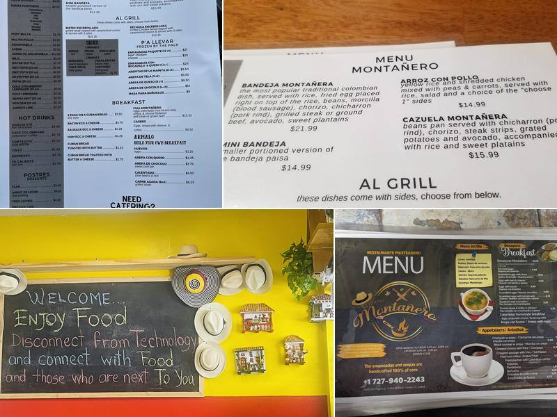 Rincón Montañero Menu