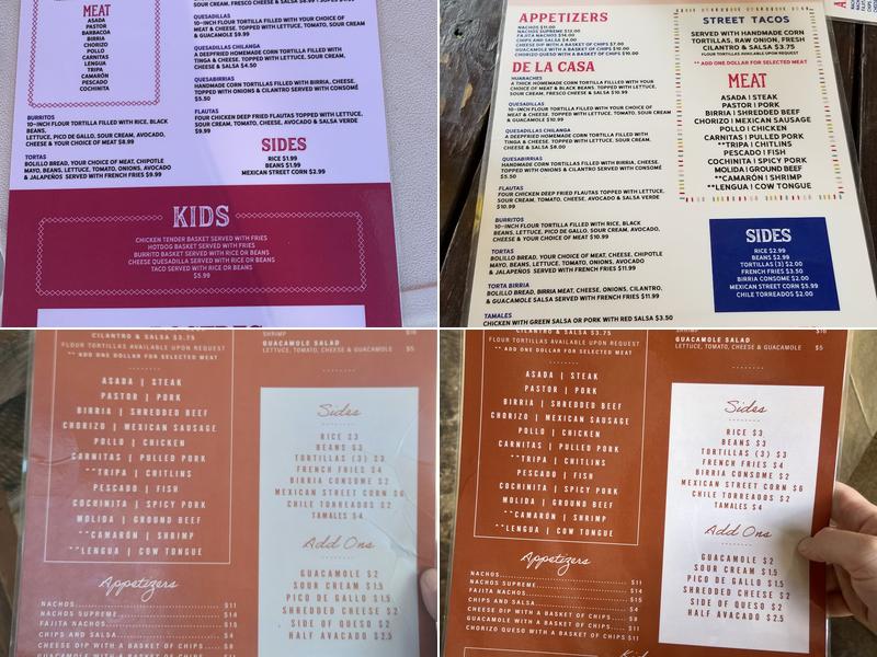 La Casa Del Taco Menu