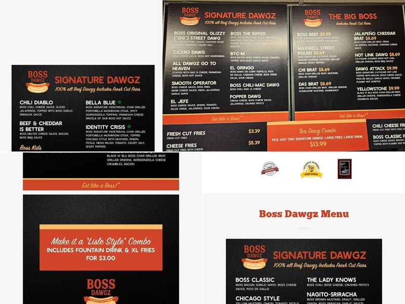Boss Dawgz Menu