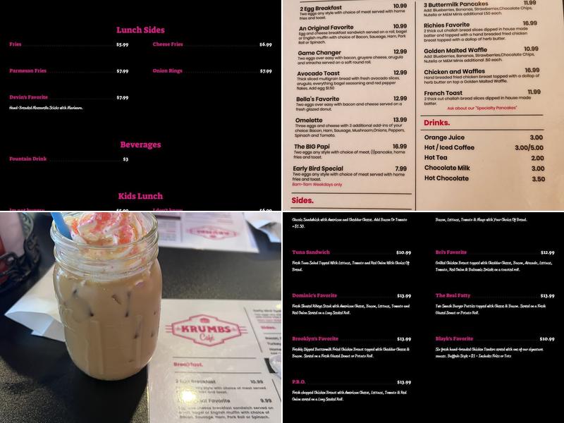 Krumbs Café Menu